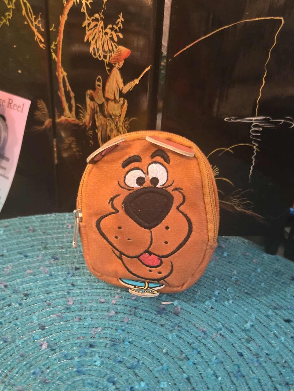 Scooby-Doo Kids Brown Plush Coin Pouch with Zip